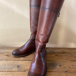 Frye Jayden D Ring Wide Calf Redwood Leather Riding Boot Wm Size 10